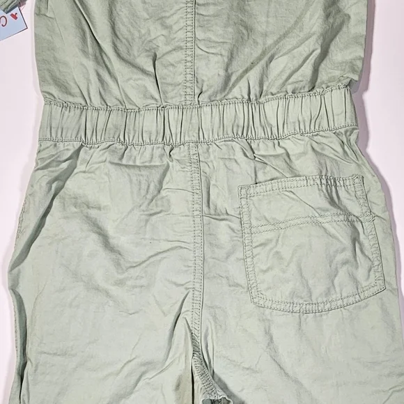 Cat & Jack Girl's Short Sleeve Jumpsuit Utility Boilersuit Sage Size M, L, & XL - Picture 9 of 16
